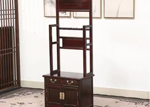 红木衣帽架